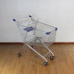 125L Retail Galvanized European Market Supermarket Shopping Trolley