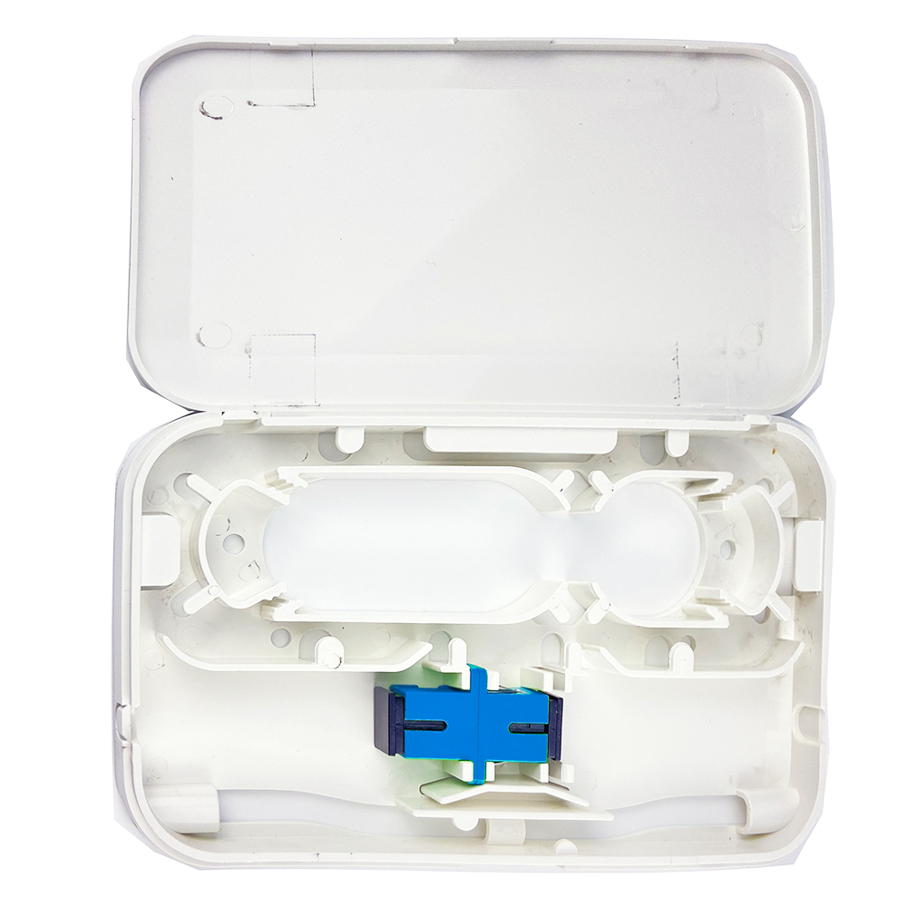 FTTH Network Applications Plastic Fiber Optic Faceplate Socket Panel for White Indoor