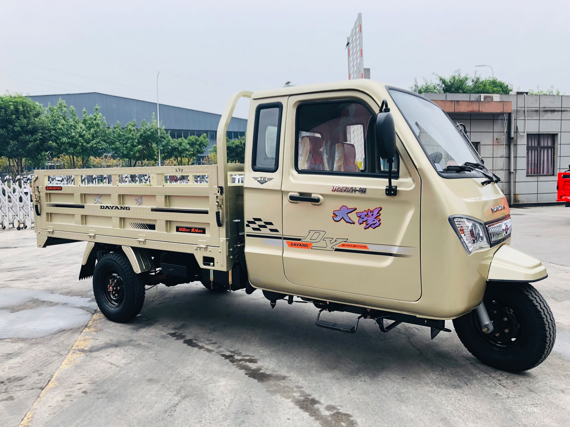 DAYANG Heavy Loading Motorized Tricycle Cargo Tricycle Motorcycle with Enclosed Cabin