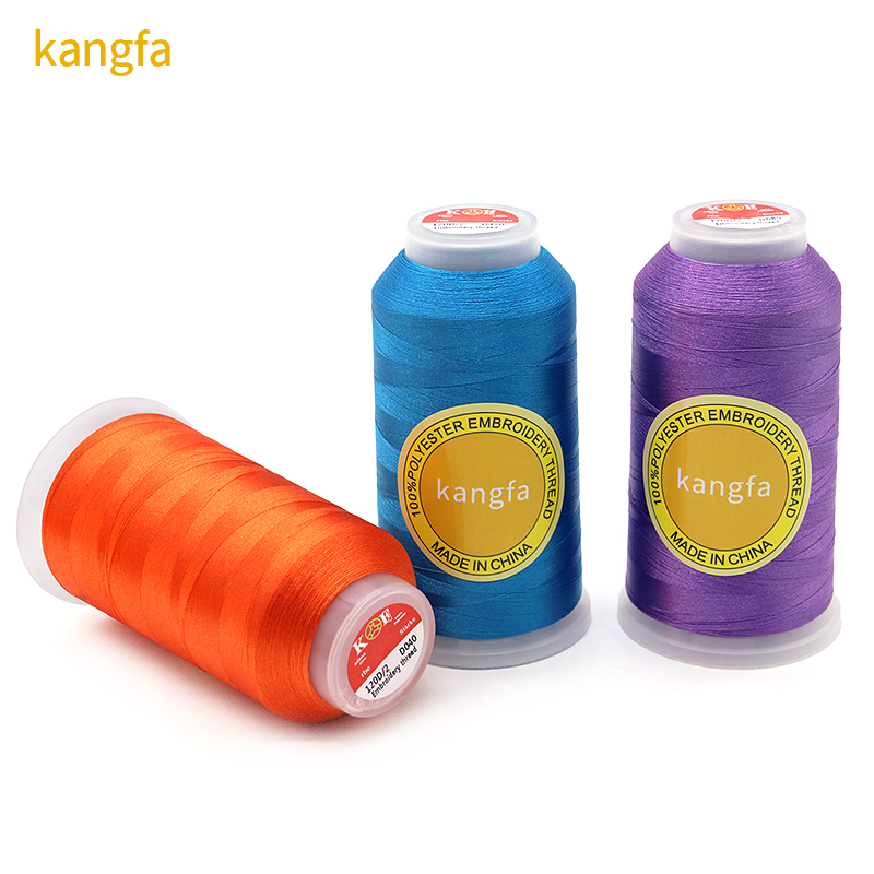 4000 Yard Kangfa 120d/2 Polyester 100% Industrial Embroidery Thread for Embroidery Machine