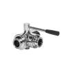 Buy cheap 1 Inch Stainless Steel Sanitary Valves 3 Way Sanitary Ball Valve PTFE Sealing from wholesalers
