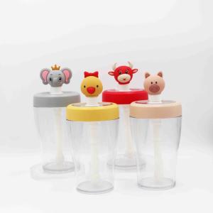 Quality OEM Cute Cartoon Childrens Straw Water Bottle Dust Proof Design wholesale