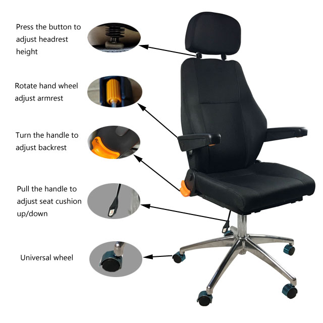 Customized Simple Type Seat T803 Engineering Equipment Office Can Move Rotating Seat