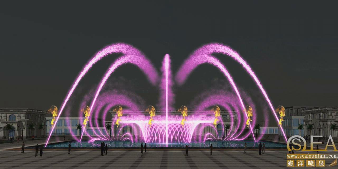 Music led light landscaping water fountain