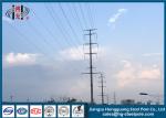 Transmission Tubular Steel Electrical Power Pole Overlap / Flange Connection