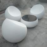 Customized Fiberglass Furniture Fiberglass Resin Table Sets In Vibrant Colors