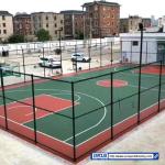 Red Synthetic Rubber Jogging Track All Weather Athletic Track Flooring