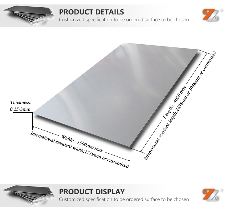 Grand Metal Hot rolled stainless steel plate HR No.1 finished ss 316 l sheets 1220x3000x30mm