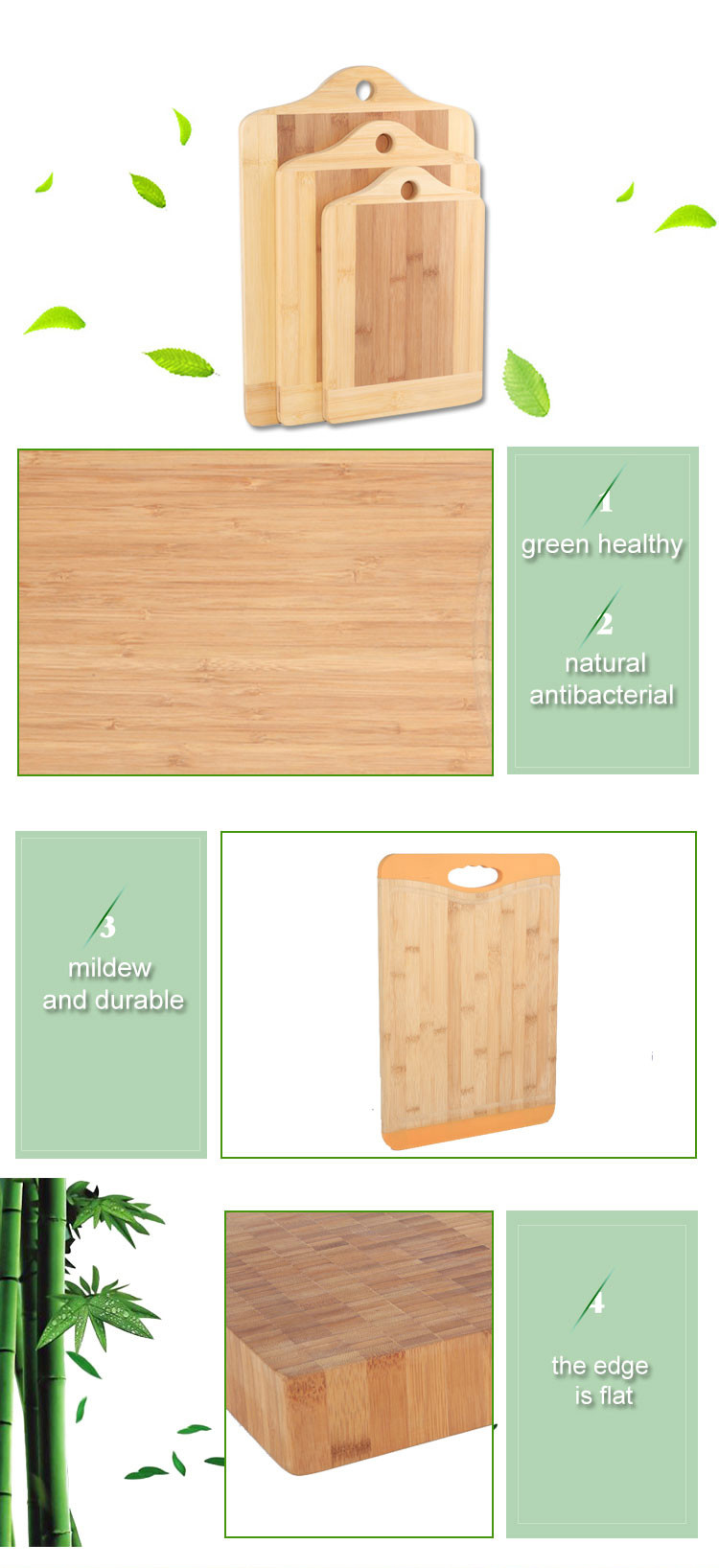 Professional manufacture Best choice 2ps cheap bamboo cutting board
