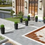 Outdoor restaurants large square planter metal flower pot