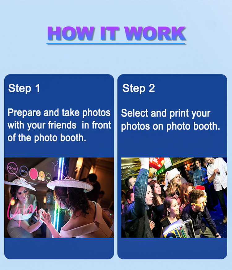 Party Selfie Mirror Photo Booth Touch Screen Magical Mirror With Photo