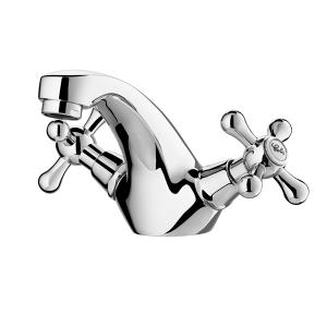 Quality 75mm High 191mm Length Single Hole Double Handle Bathroom Faucet Brass wholesale