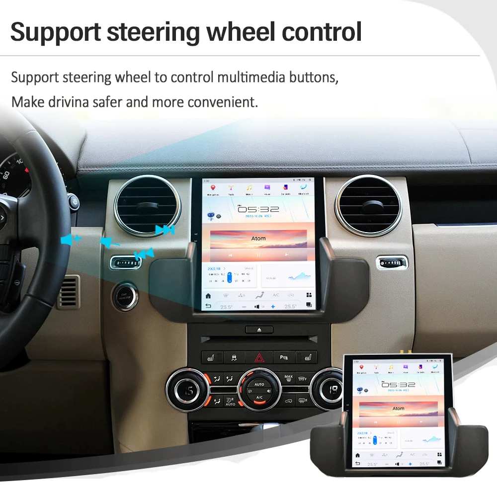 Vertical Screen Car Radio For Land Range Rover Discovery 4 2009-2016 New Upgrade Carplay GPS Navigation Car Multimedia