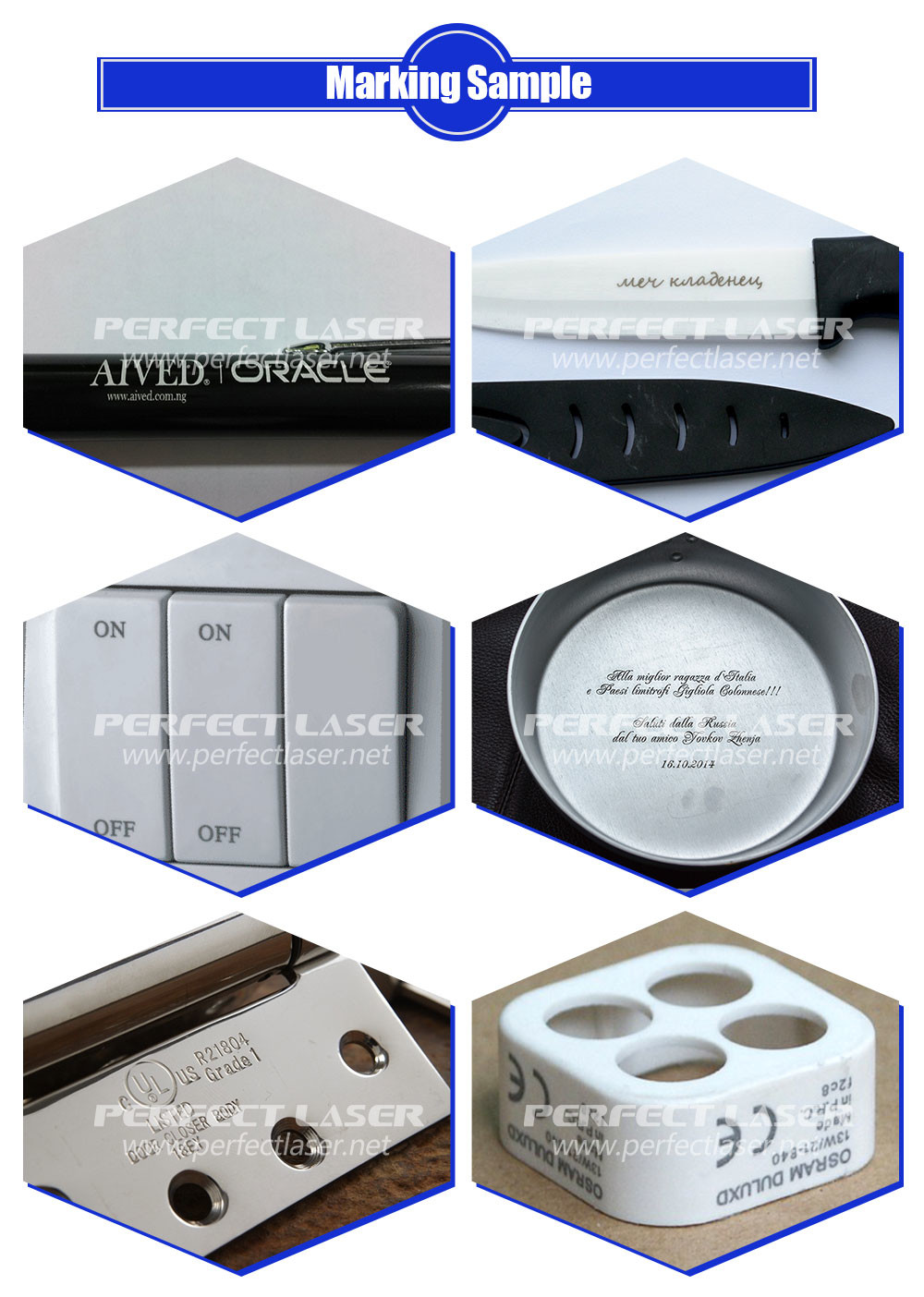 Stainless Steel Fiber Laser Engraving Machine Air Cooling 20W 30W 60W With PC