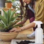 500ml Plastic Transparent Cylindrical Clear Bottle With White Spray For empty
