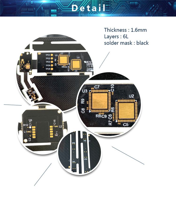 6 Layer PCBA SMT MBCCL Multilayer Printed Circuit Board For Audio Adapter