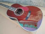 Wine red 39 inch 000 style acoustic guitar,Real Abalone inlays,Ebony fingerboard