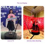 115CM 100CM Glass 360 Photo Booth Machine For Video Commercial Wedding