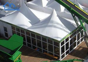 Quality High Quality Aluminum Windproof Fireproof Outdoor High Peak Glass Wall Pagoda Tent wholesale