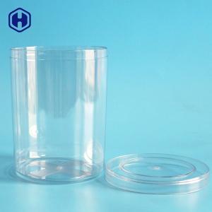 Quality Cylinder Canned Plastic Biscuit Containers Durable Round Plastic Tubs wholesale