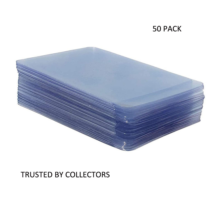 Transparent CMYK 0.22mm Trading Card Sleeve PVC Semi Rigid Toploader
