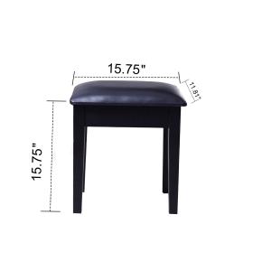 Quality Painting MDF Makeup Vanity Bench Soft Sponge PU Padded Chair Anti Slip wholesale