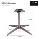 201 Stainless Steel Swivel Office Chair Base Electroplated Five Star Foot