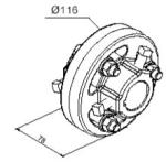 Cast Iron Adjustable Coupler 1 1/4"