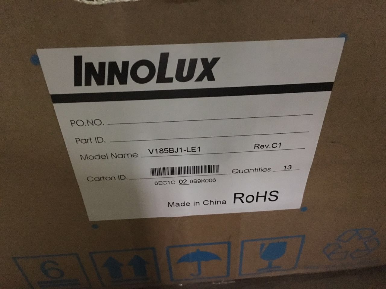 Resolution 1366*768 Monitor Industria Panel 18. Inch C/R 3000/1 V185BJ1-LE1 Screen
