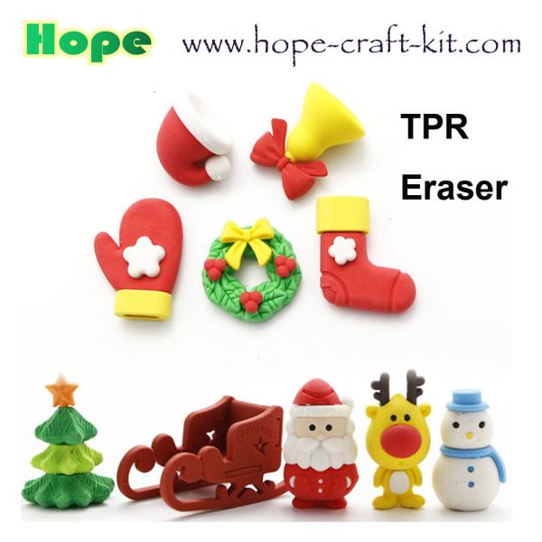 OEM ODM TPR PVC Erasers Kids Stationery supplies 3D Animal, Food, Plant,