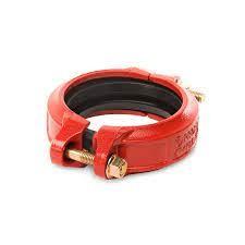Quality 140mm Oem Grooved Clamp Coupling In Red Color For Rigid Connection wholesale
