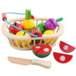 4.5cm Wooden Fruit Cutting Set Vegetables Kitchen Role Play Set