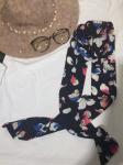 2017 wholesale assorted viscose ribbon seersucker Imitated silk neck scarf for