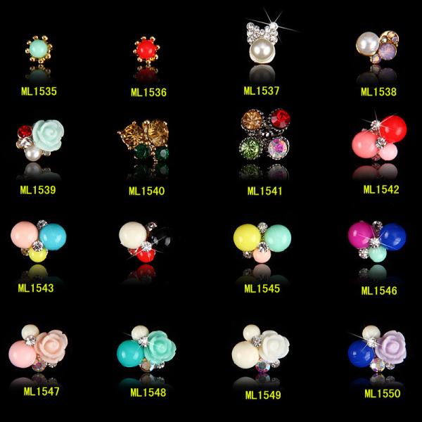 Hot NEW Wholesale Alloy Jewelry 3D Nail Art Jewelry Nail rhinestones Sticker