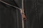 Metal Zipper 100% Polyurethane PU Biker Jacket Womens Two Pockets