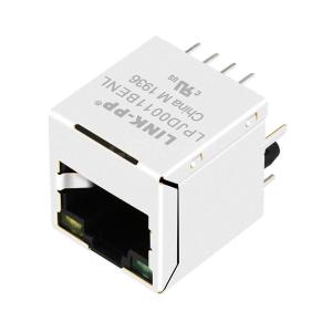 Quality LPJD0011BENL 10/100 Base-T RJ45 Vertical Integrated Magnetic Jack Green/Yellow Led wholesale