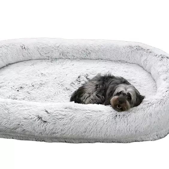 Amazonas Hot Sale 160cm Human Non-Slip Washable Long Plush Giant Fluffy Pet Bed