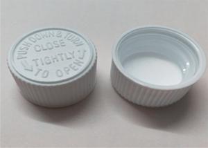 Quality 28mm 32mm child resistant pp cap press down screw cap plastic screw cap wholesale