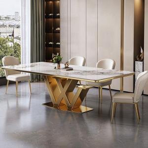 Quality Stainless Steel Marble Hotel Square Dining Room Table SEDIA Furniture wholesale