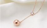 Fashion Jewelry Necklace Stainless Steel Rose Gold Diamond Necklace