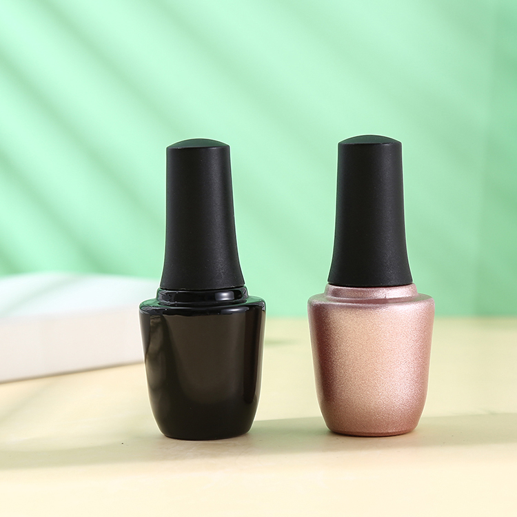 OEM Custom Logo Design Unique Square White Color Uv Gel Containers Glass Empty Nail Polish Bottles with Brush Chrome Golden Cap