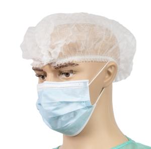 Quality 21&quot; White Disposable Non Woven Bouffant Cap For Food Processing wholesale