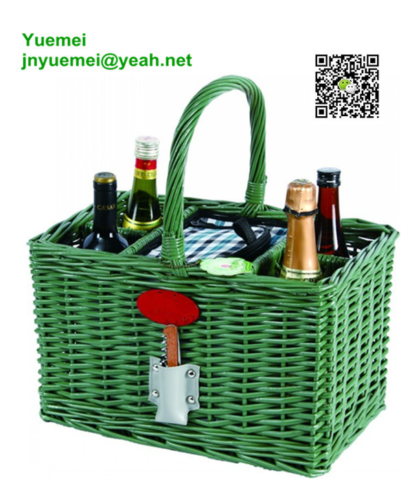 wicker handle basket manufacturer wicker redwine basket wicker picnic basket