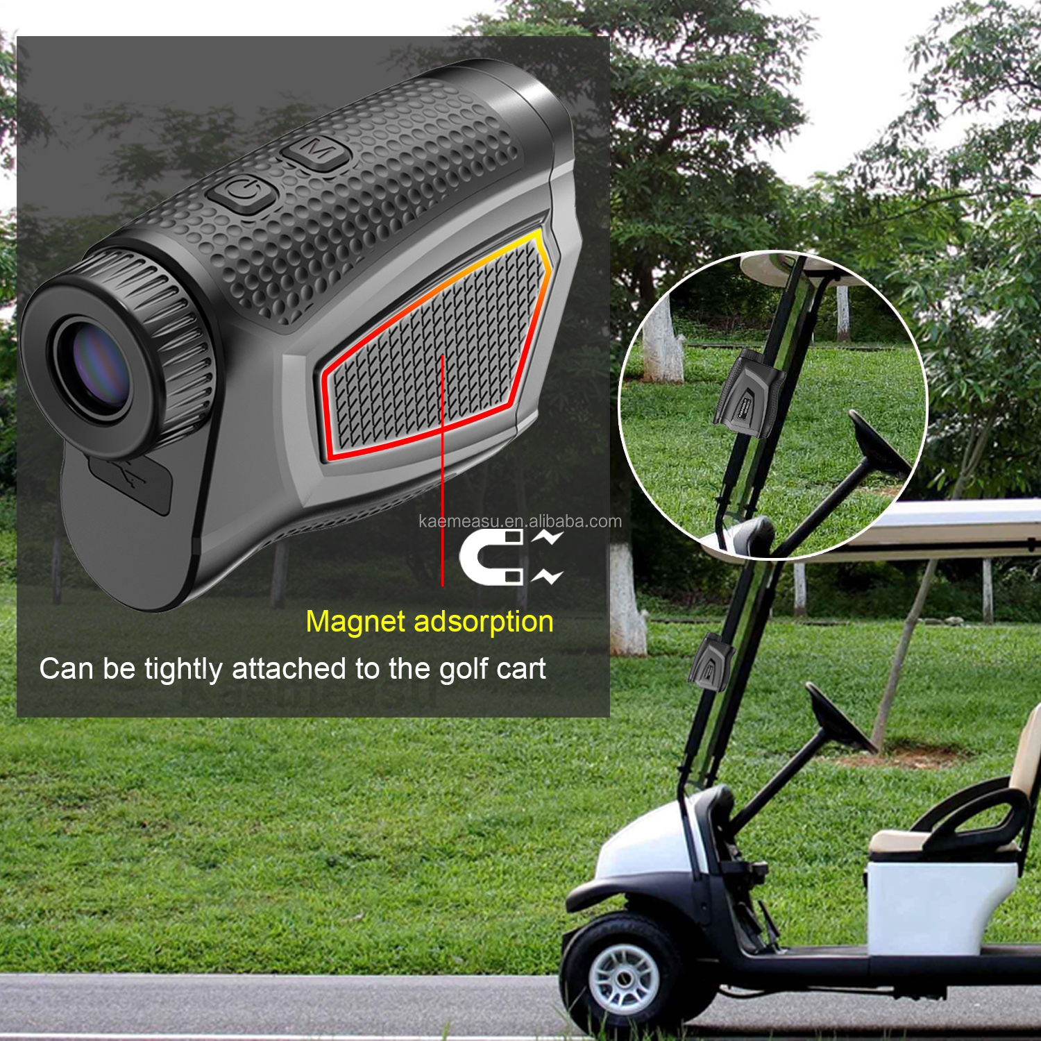 Hot selling laser rangefinder with flagpole locking vibration golf rangefinder hunting handheld laser rangefinder
