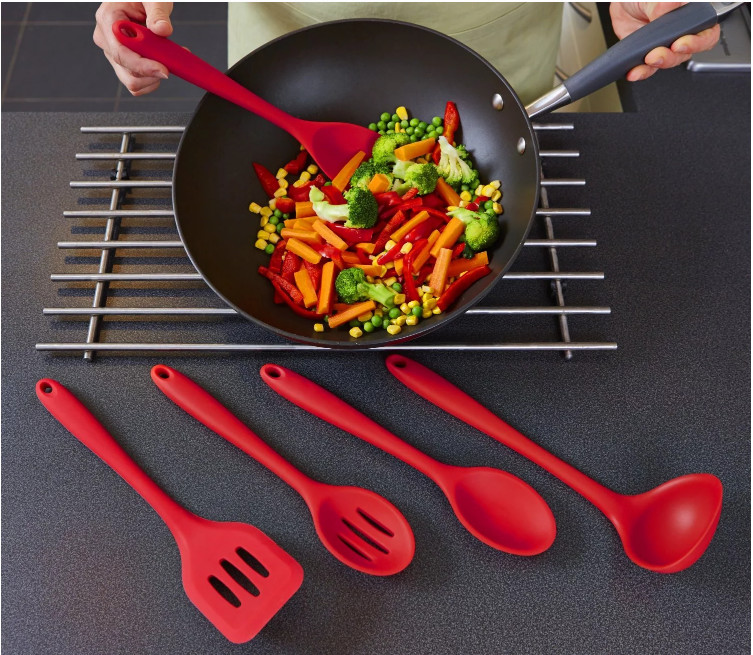 Multi Function Molding Silicone Rubber Parts Cooking Utensil Set Customized