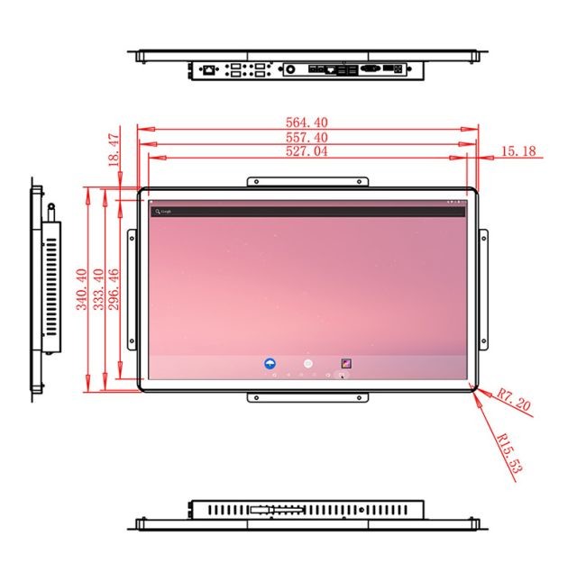 23.8-Inch Android Panel for Transportation Hubs and Ticketing Machines