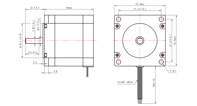 1.8 Degree Nema 23 Stepper Motor 54m For Cnc Kit Wit Certification Equipment