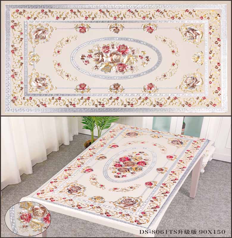 Custom Logo Accepted 80*120cm Direct Plastic PVC Floral Tablecover for Dining Table