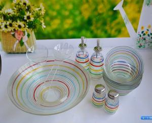 Quality glass salad bowl set wholesale