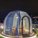 Solid Sheet Homes Prefab Outdoor Bubble Tent Restaurant Night Scene Transparent